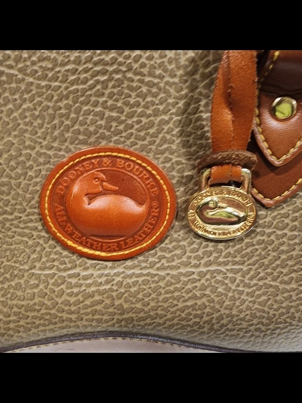 Dooney & Bourke Tan and Brown Pebbled Satchel